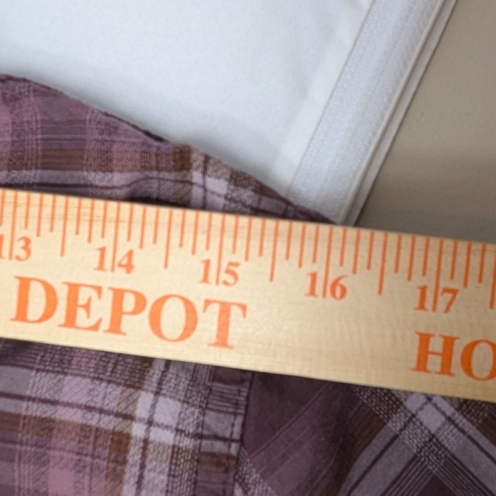 Carhartt Women's S Plaid‎ Flannel Shirt Burgundy Pink Long Sleeve Workwear - Picture 10 of 12